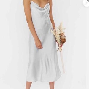 Show Me Your Mumu Verona Cowl Wedding Bridesmaid Formal Satin Dress•Small + Med
